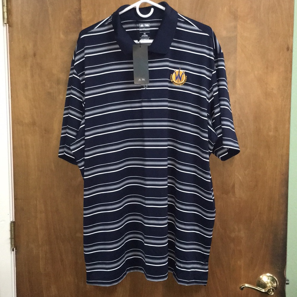 NWT Adidas NBA Santa Cruz Warriors Puremotion Polo
